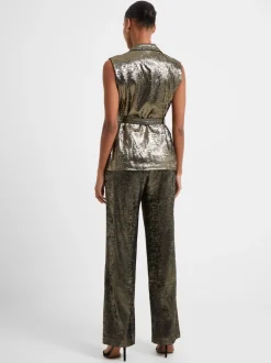 Alara Molten Metallic Sleeveless Gilet