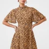 Animal Georgette Mini Dress