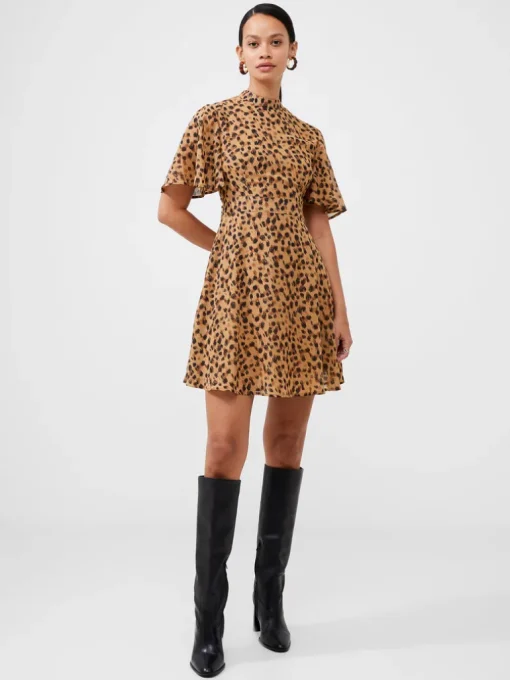 Animal Georgette Mini Dress