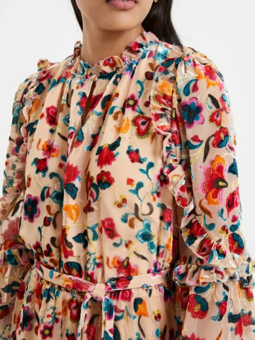 Avery Burn-Out Midi Dress