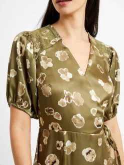 Bronwyn Aleeya Satin Midi Dress