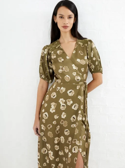 Bronwyn Aleeya Satin Midi Dress