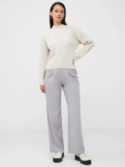 Cable Knit Arm High Neck Jumper