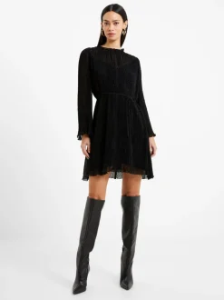 Callie Lurex Pleated Mini Dress