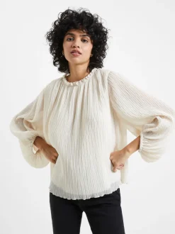 Callie Lurex Pleated Top