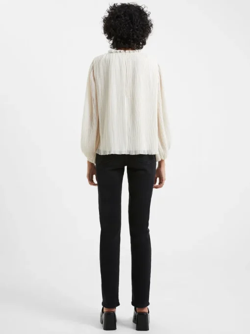 Callie Lurex Pleated Top