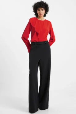 Crepe Light Recycled Asymmetric Frill Shirt