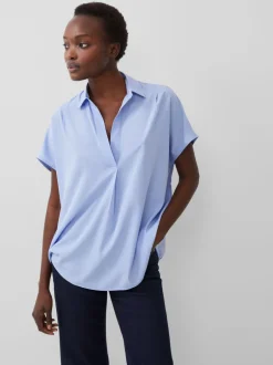 Crepe Light Recycled Popover Shirt