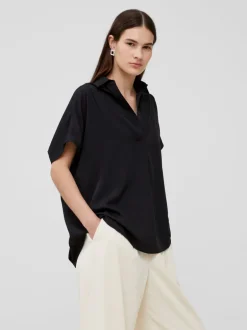 Crepe Light Recycled Popover Shirt