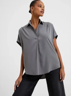 Crepe Light Recycled Popover Shirt