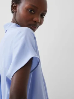 Crepe Light Recycled Popover Shirt