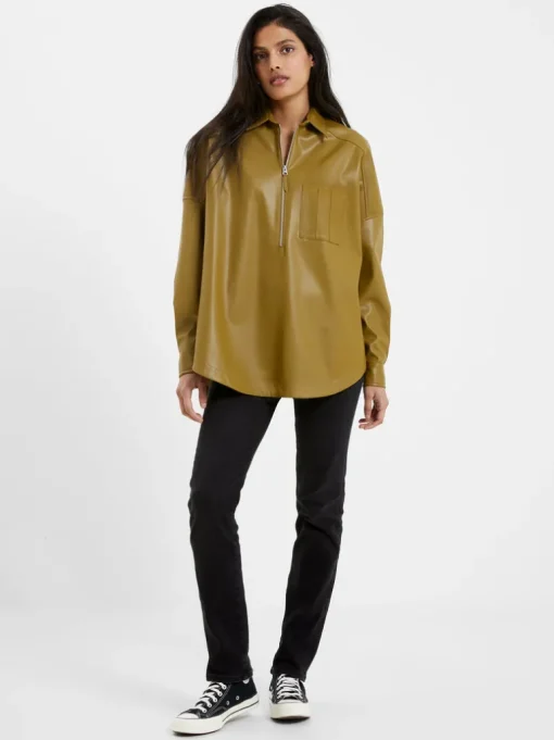 Crolenda PU Popover Shirt