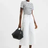 Denim Stretch White Culottes