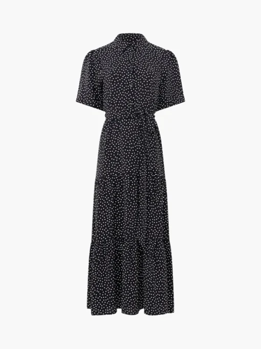 Dotty Puff Sleeve Shirt Dress