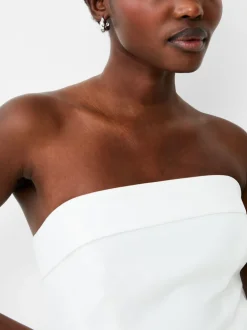 Echo Crepe Strapless Midi Dress