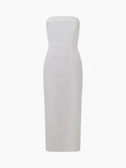 Echo Crepe Strapless Midi Dress
