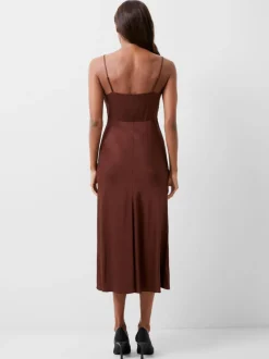 Ennis Eco Satin Slip Midi Dress