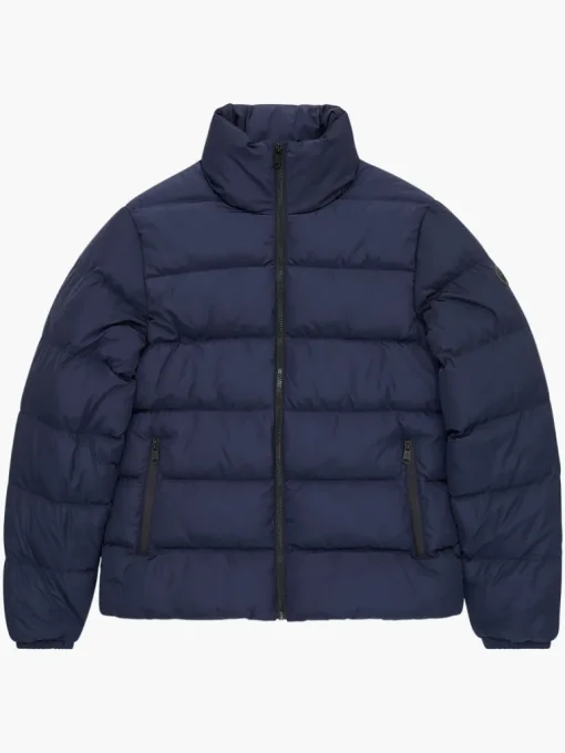 Funnel Neck Row Puffer Jacket