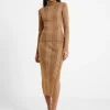Mari Knit Pencil Midi Skirt