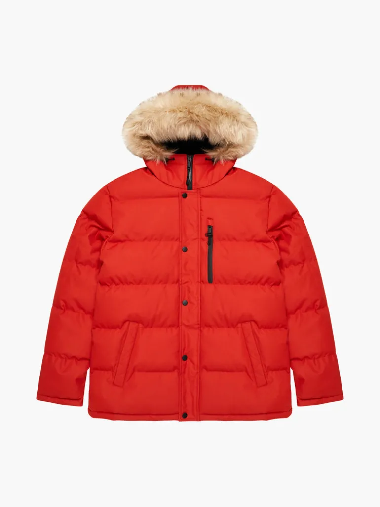 Padded Mid Length Parka Coat