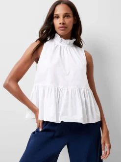 Rhodes Poplin Peplum Top