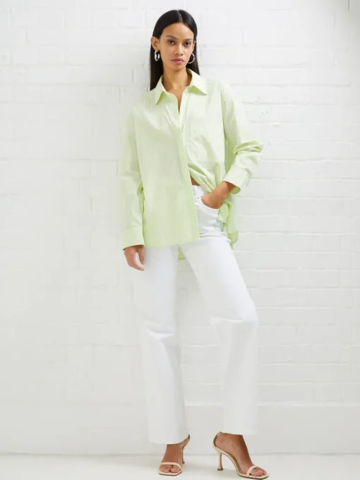 Rhodes Poplin Stripe Popover Shirt
