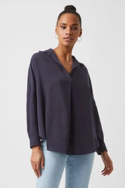 Rhodes Recycled Crepe Popover Shirt