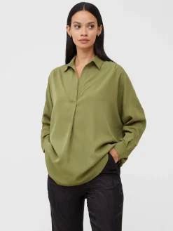 Rhodes Recycled Crepe Popover Shirt