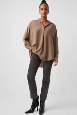 Rhodes Recycled Crepe Popover Shirt