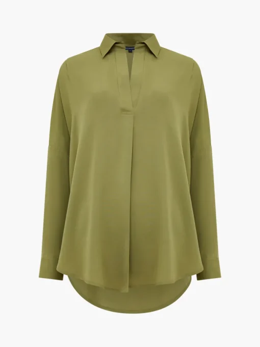 Rhodes Recycled Crepe Popover Shirt