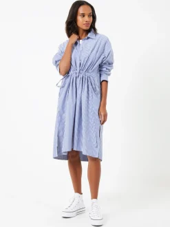 Rhodes Stripe Poplin Shirt Dress