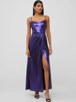Ronja Liquid Metal Strappy Slip Dress