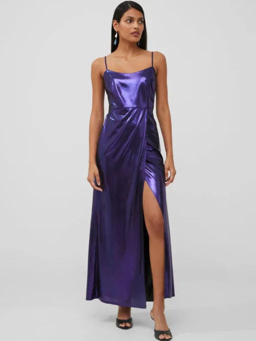 Ronja Liquid Metal Strappy Slip Dress