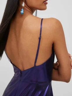 Ronja Liquid Metal Strappy Slip Dress