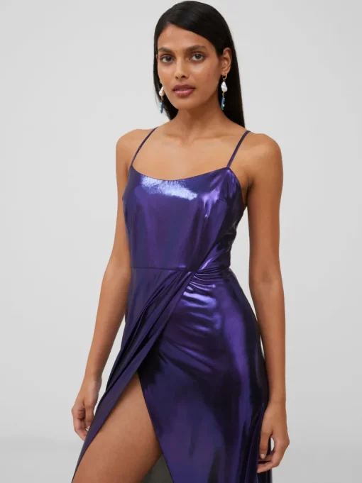 Ronja Liquid Metal Strappy Slip Dress