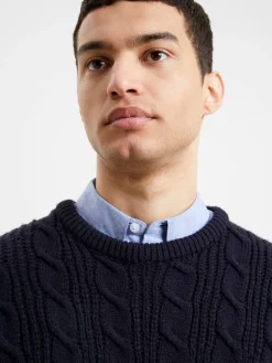 Soft Cable Knit Crew Neck Jumper