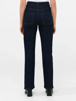 Stretch Denim Wide Flare Full Length Jeans
