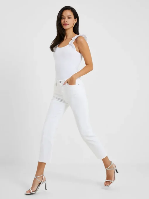 Stretch Slim Straight Cigarette Ankle Length Jeans