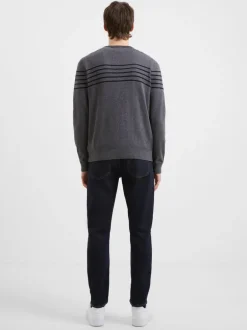 Stripe Crew Neck Sweatshirt