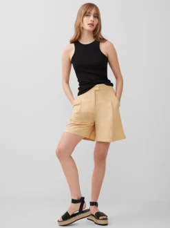 Tallie Textured Racer Tank Top