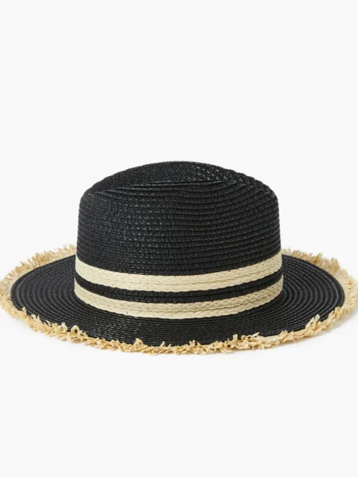 Thick Double Stripe Straw Hat