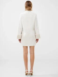 Whisper Ruth Faux Fur Trim Mini Dress